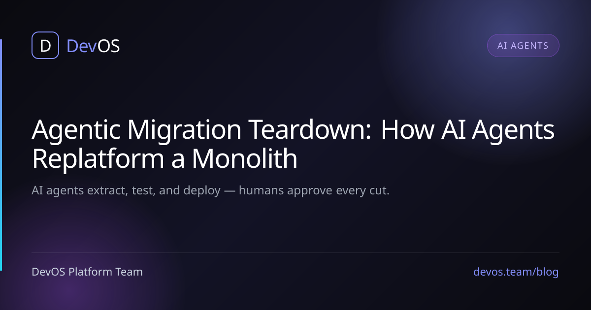 Agentic Migration Teardown: How AI Agents Replatform a Monolith