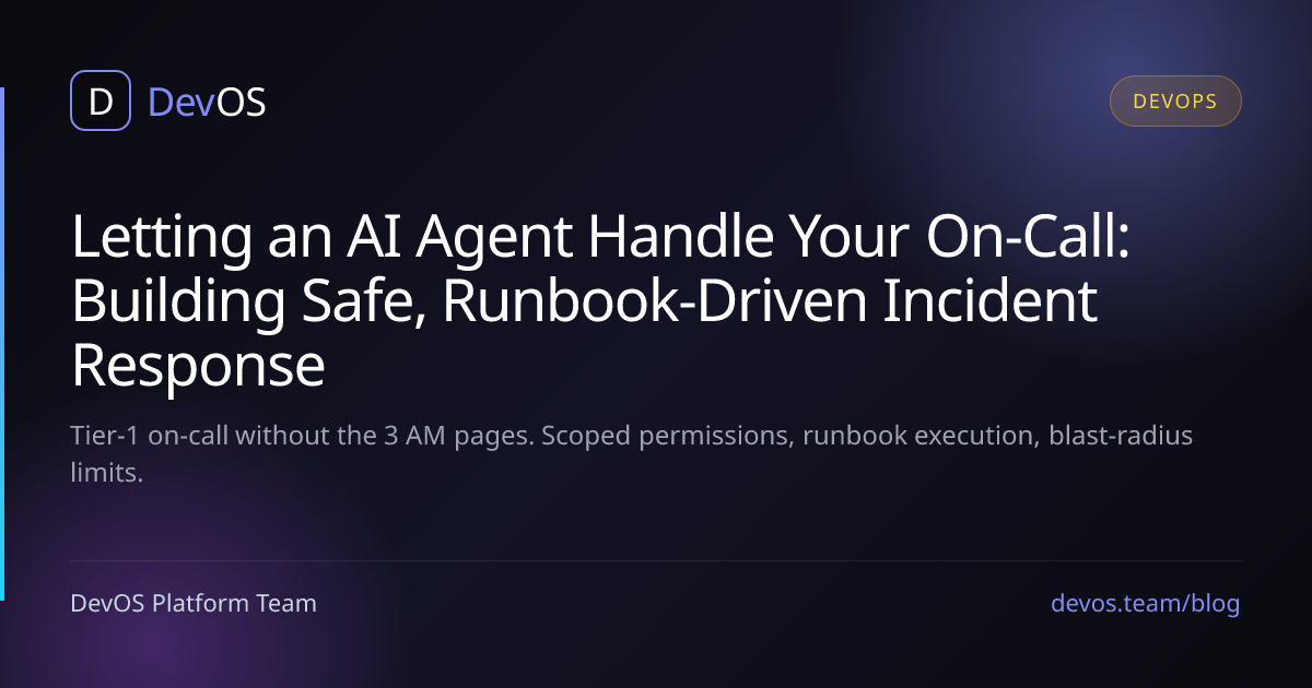 Letting an AI Agent Handle Your On-Call: Building Safe, Runbook-Driven Incident Response